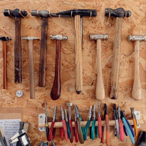 tools lines up in the lollamac workshop
